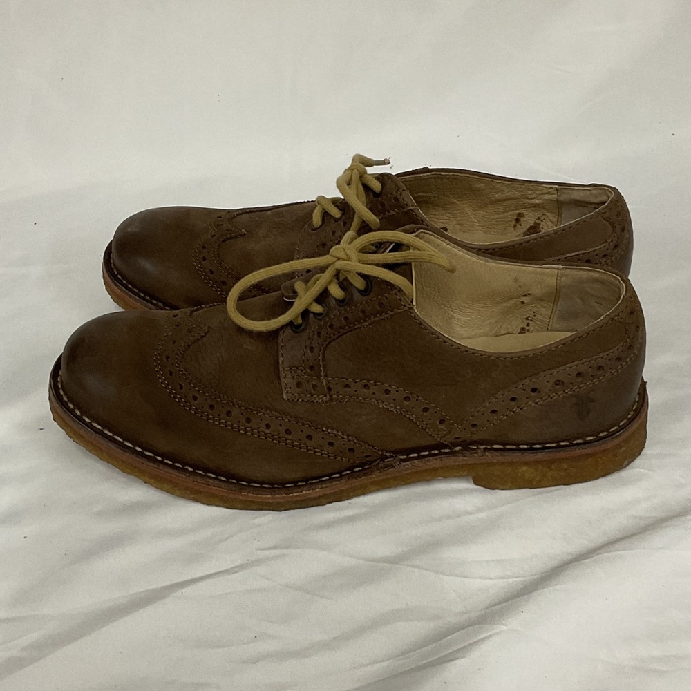 Mens Frye Tan Leather Oxfords
